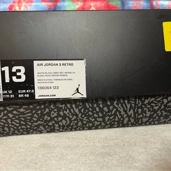 Size 13 nike air Jordan 3 infared 23 136064-123